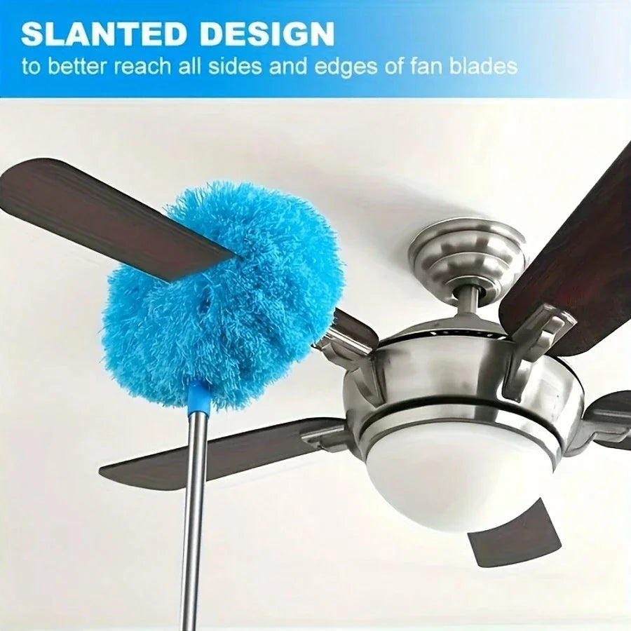 Neatly Extendable Ceiling Fan Duster — long-reach microfibre cleaner for high surfaces