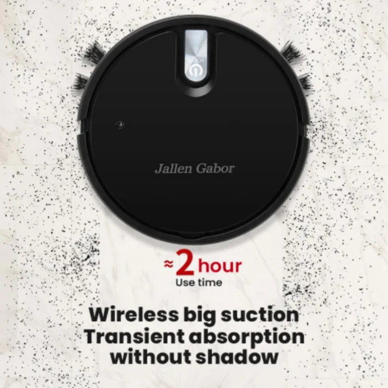 Neatly Mini Robot Vacuum & Mop — lifestyle shot, robot cleaning kitchen tiles